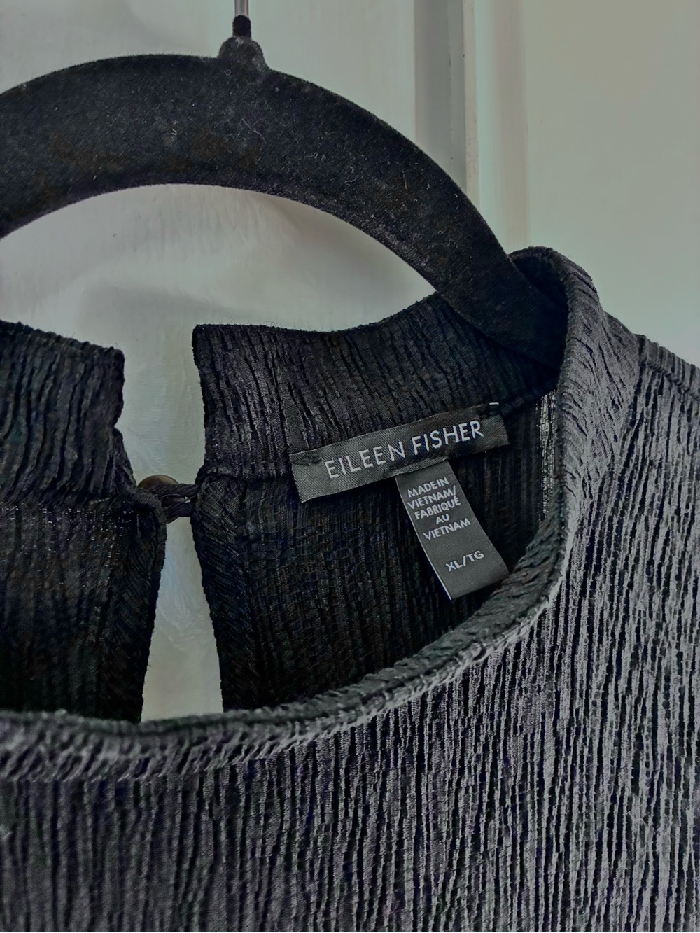 Eileen Fisher Black Sleeveless Mock Neck Shift Dress XL - Picture 2 of 8